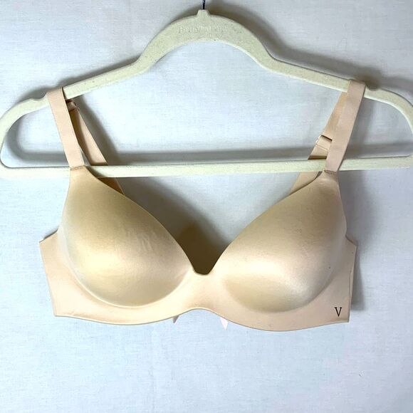 Victoria’s Secret Beige Lined Semi-Demi Wirefree Bra Size 36B - Picture 3 of 10